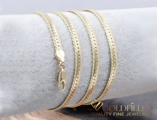 Antialergická pozlátená náhrdelník „Goldfilled“, dĺžka 45 cm a šírka 3,7 mm, farba 14K