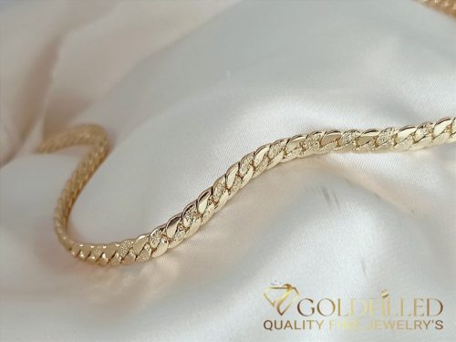 Exkluzívny antialergický pozlátený náhrdelník „Goldfilled“, 45 cm dlhý a 6 mm šírka 14K farba